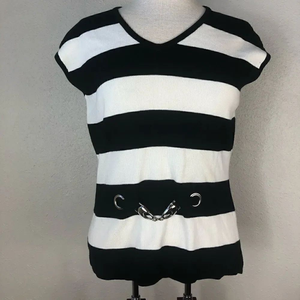 NWT Red Brand Striped Top Size Large